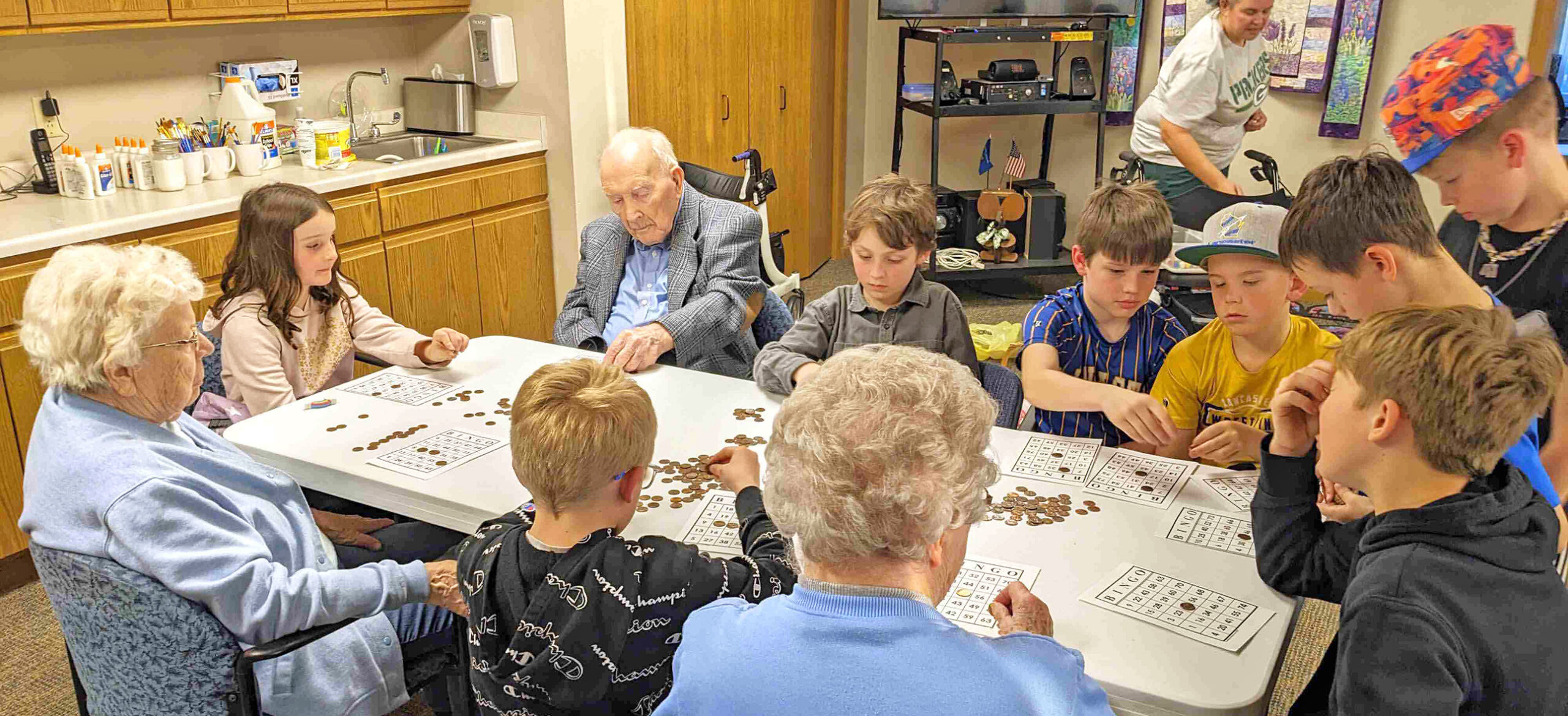 Students from a number of Lancaster schools visited in April