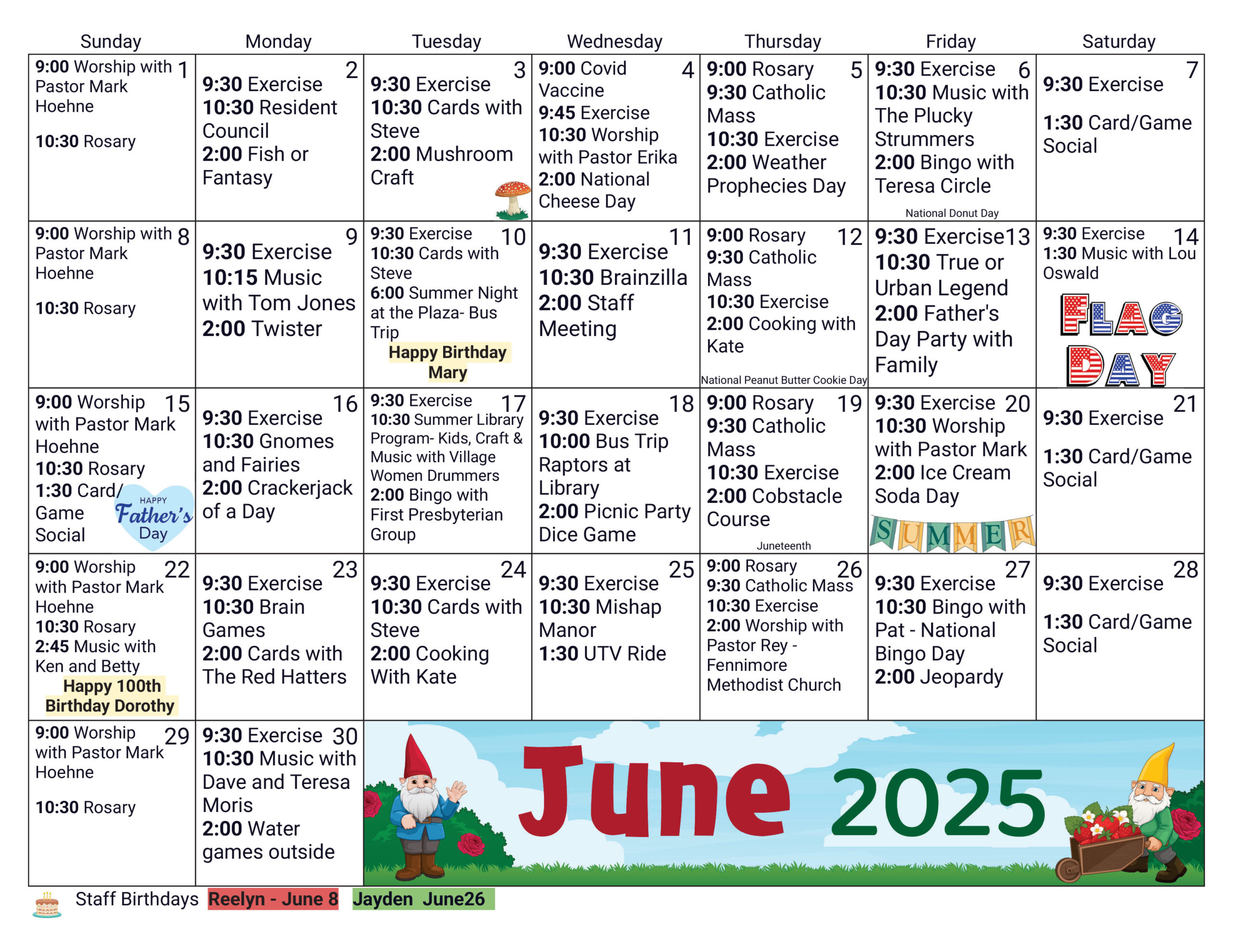 Morningside June 2025 calendar