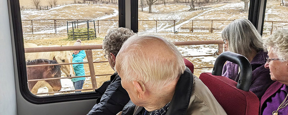 The granddaughter of Lee and Carol welcomed folks to her family farm to see their horses.