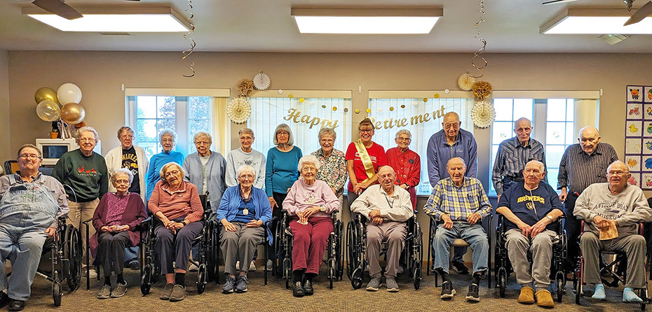 Care Coordinator Sharon retired after 15 years of service to residents